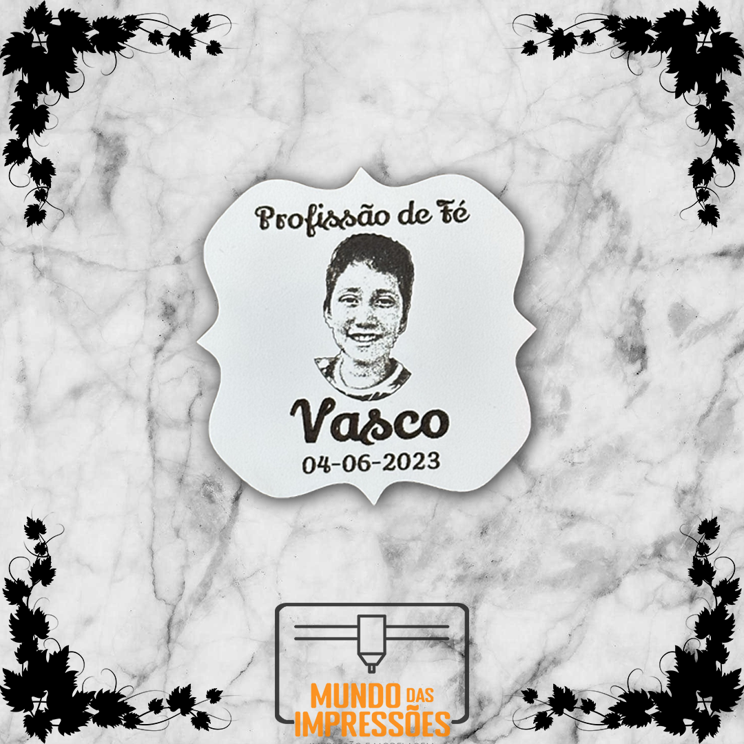 Conjunto Convite e Lembrança de Comunhão Personalizada em Madeira - Com Fotografia - Mundo das Impressões