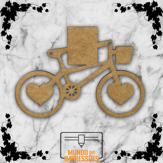 Placa de Decoração Personalizada em Madeira - Bicicleta - Mundo das Impressões
